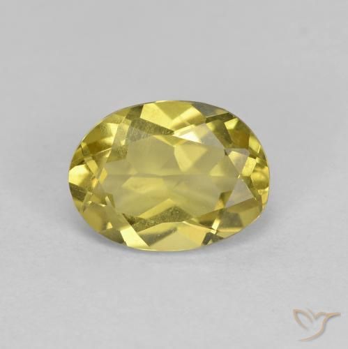 Berilo Dorado Amarillo claro natural de 1.24 ct, Corte Óvalo, VS