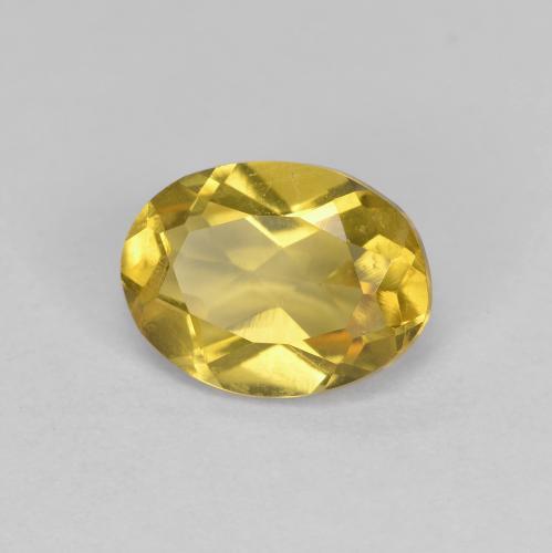 Berilo dorado amarillo natural de 1,10 ct, corte óvalo, VS