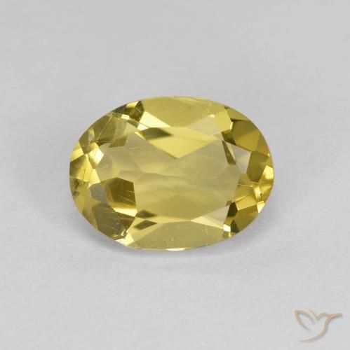 1.25ct Natural Amarillo medio Berilo dorado, Ovalada, VS