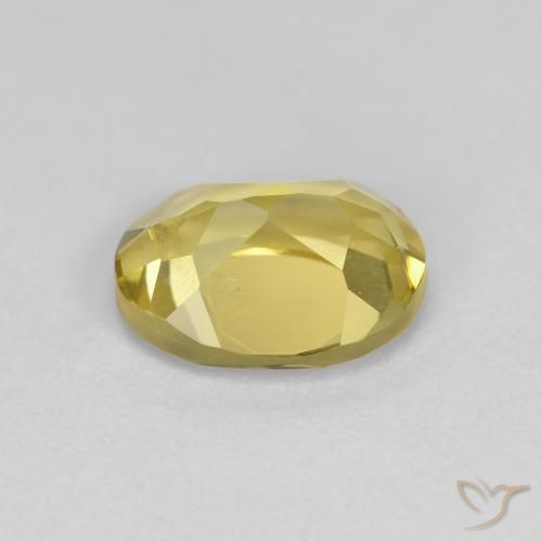Berilo dorado Amarillo medio natural de 1.25 ct, Ovalada, VS
