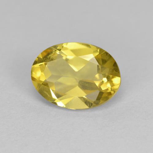 Berilo dorado amarillo natural de 1,21 ct, corte óvalo, VS