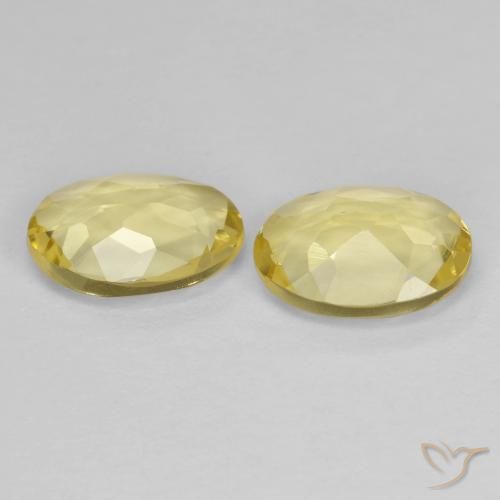Gemas de Berilo dorado Amarillo-dorado claro natural de 1.84 ct, Ovalada, VVS-VS