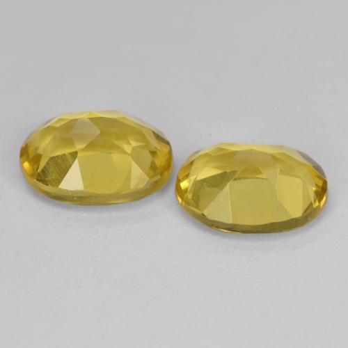 Gemas de berilo dorado amarillo natural de 2,53 ct, corte óvalo, VS