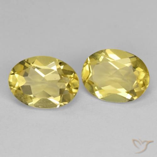 Gemas de Berilo dorado Amarillo otoño natural de 2.34 ct, Ovalada, VVS-VS