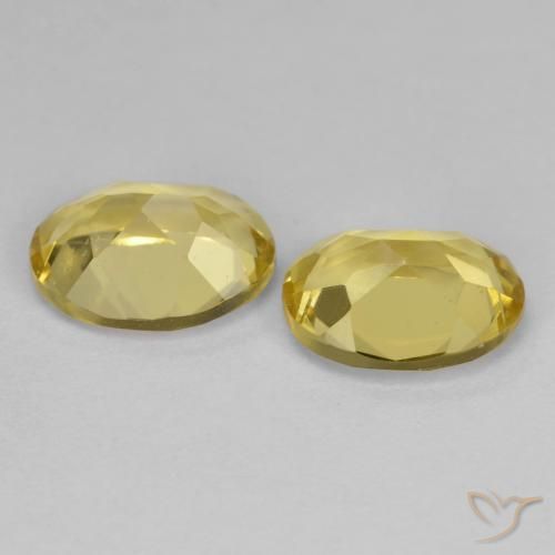 Gemas de Berilo dorado Amarillo otoño natural de 2.34 ct, Ovalada, VVS-VS