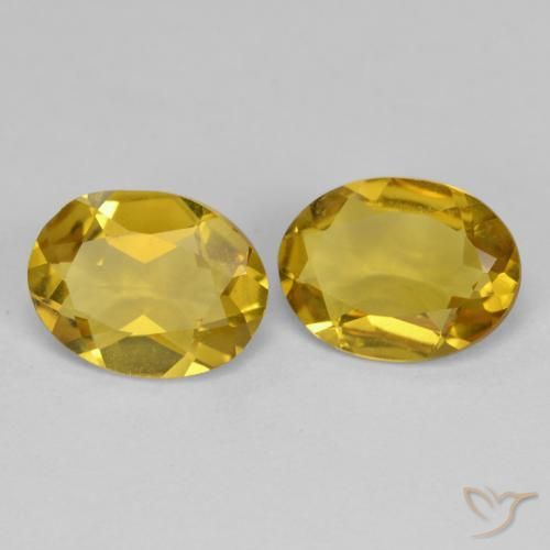 Gemas de Berilo dorado Amarillo púrpura natural de 1.96 ct, Ovalada, VS