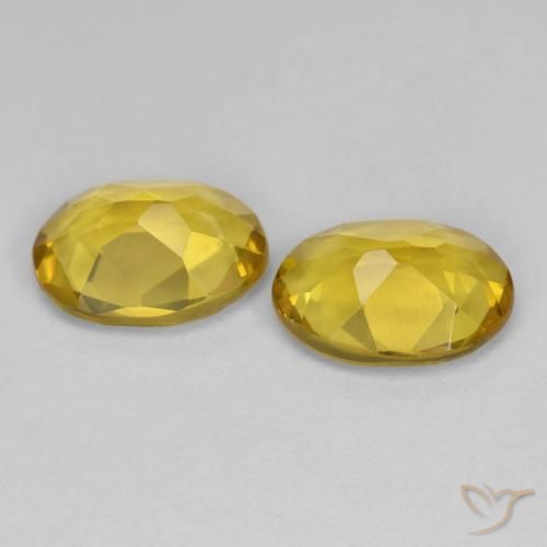 Gemas de Berilo dorado Amarillo púrpura natural de 1.96 ct, Ovalada, VS