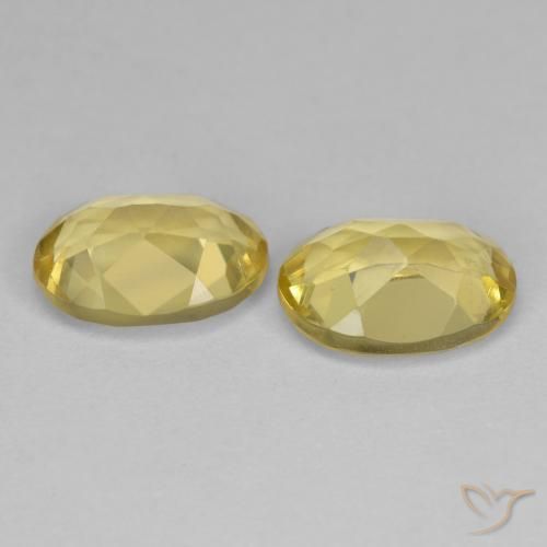 Gemas de Berilo dorado Amarillo claro natural de 2.19 ct, Ovalada, VS