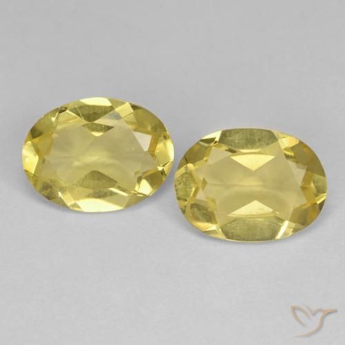 2.04ctw Natural Amarillo-dorado claro Berilo dorado, Ovalada, VS