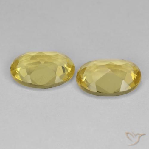 Gemas de Berilo dorado Amarillo-dorado claro natural de 2.04 ct, Ovalada, VS