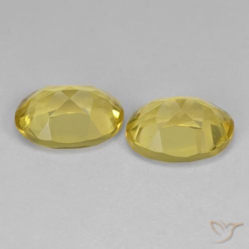 Gemas de Berilo dorado Amarillo suave natural de 2.35 ct, Ovalada, VS