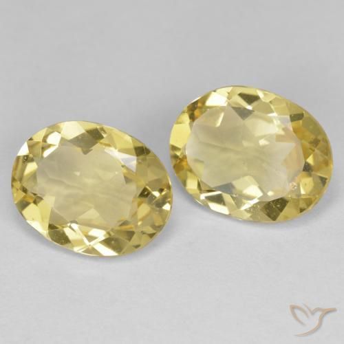 Gemas de Berilo dorado Amarillo claro medio natural de 3.95 ct, Ovalada, VVS