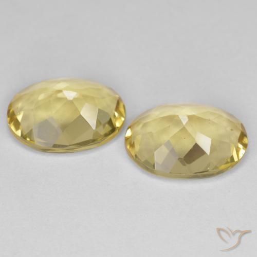 Gemas de Berilo dorado Amarillo claro medio natural de 3.95 ct, Ovalada, VVS