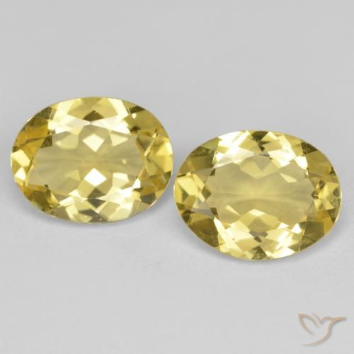 3.93ctw Natural Amarillo claro medio Berilo dorado, Ovalada, VVS-VS