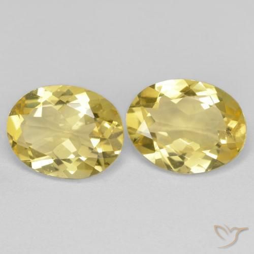 Gemas de Berilo dorado Amarillo claro medio natural de 3.93 ct, Ovalada, VVS-VS