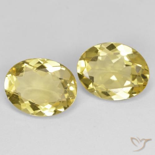 4.34ctw Natural Amarillo claro medio Berilo dorado, Ovalada, VVS-VS