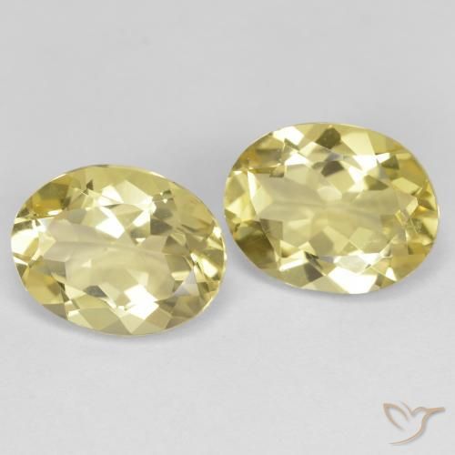 Gemas de Berilo dorado Amarillo claro medio natural de 4.61 ct, Ovalada, VVS-VS