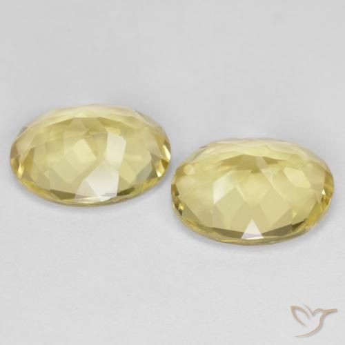 Gemas de Berilo dorado Amarillo claro medio natural de 4.61 ct, Ovalada, VVS-VS