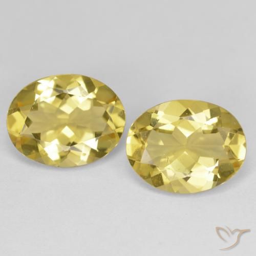 Gemas de berilo dorado amarillo natural de 4,49 ct, corte óvalo, VS