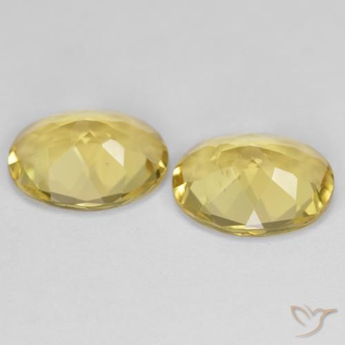 Gemas de berilo dorado amarillo natural de 4,49 ct, corte óvalo, VS