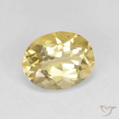 Berilo dorado Amarillo medio natural de 2.76 ct, Ovalada, VVS-VS