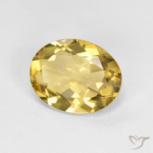 Berilo Dorado Dorado amarillento natural de 1.91 ct, Corte Óvalo, VVS-VS