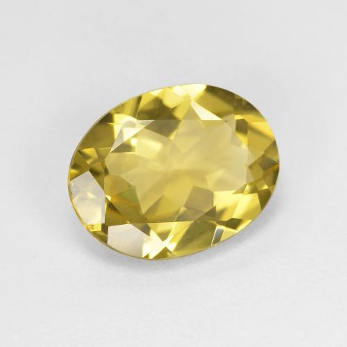 Berilo dorado amarillo natural de 1,93 ct, corte óvalo, VVS