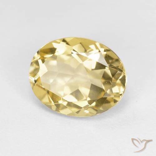 Berilo dorado Amarillo-dorado claro natural de 2.51 ct, Ovalada, VVS