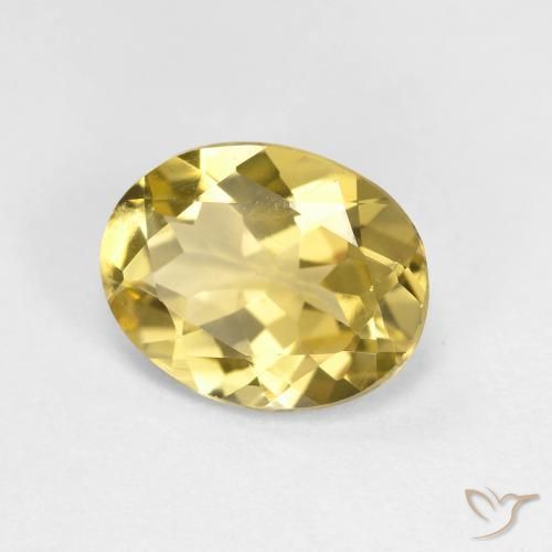 Berilo dorado Amarillo claro natural de 1.99 ct, Ovalada, VVS-VS