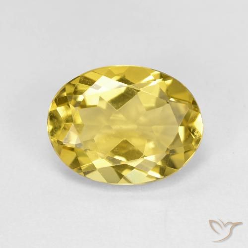2.19ct Natural Amarillo claro Berilo dorado, Ovalada, VVS-VS