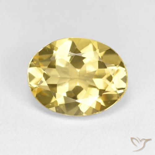 2.50ct Natural Amarillo claro Berilo dorado, Ovalada, VVS-VS