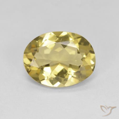 2.18ct Natural Amarillo medio Berilo dorado, Ovalada, VS