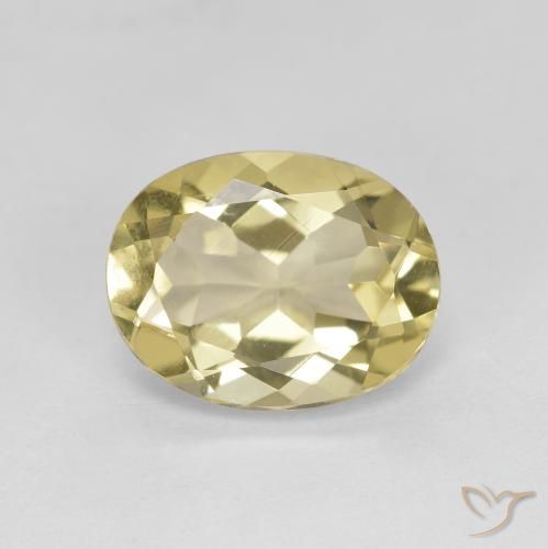2.53ct Natural Amarillo claro Berilo dorado, Ovalada, VVS