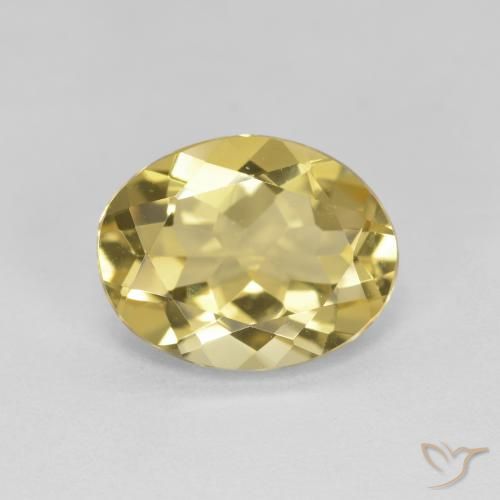 2.31ct Natural Amarillo claro Berilo dorado, Ovalada, VVS