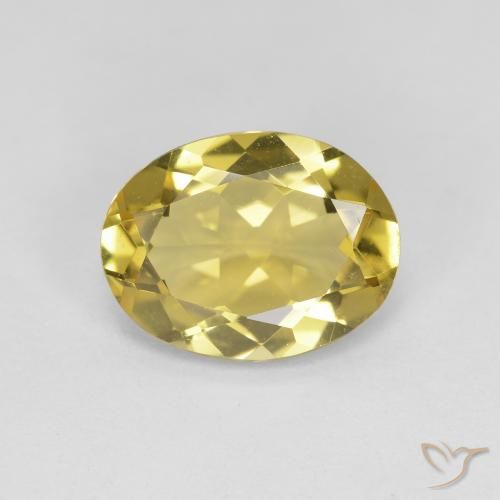 2.08ct Natural Amarillo medio Berilo dorado, Ovalada, VVS