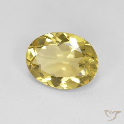 Berilo dorado Amarillo medio natural de 2.08 ct, Ovalada, VVS