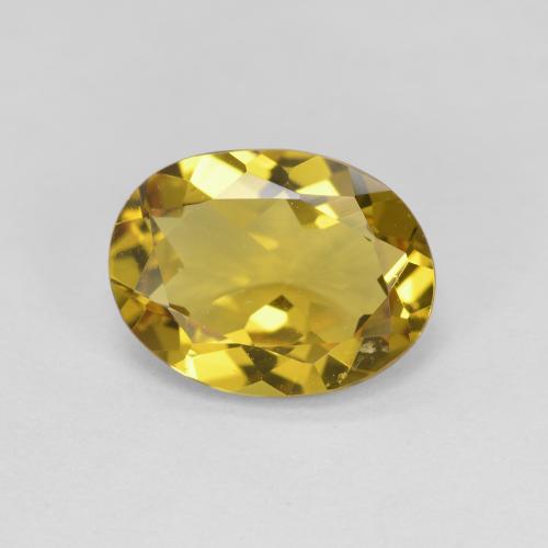Berilo dorado amarillo natural de 2,06 ct, corte óvalo, VVS-VS