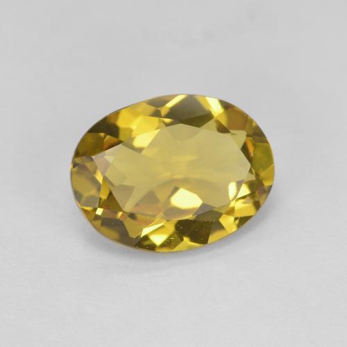 Berilo dorado amarillo natural de 2,06 ct, corte óvalo, VVS-VS