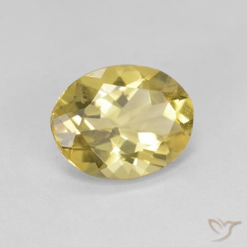 Berilo dorado Amarillo claro natural de 2.08 ct, Ovalada, VVS-VS