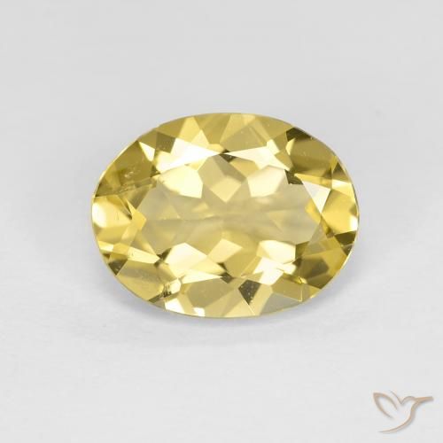 2.04ct Natural Amarillo-dorado claro Berilo dorado, Ovalada, VVS-VS