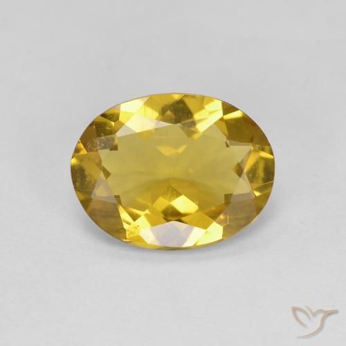 Berilo dorado amarillo natural de 1,84 ct, corte óvalo, VS