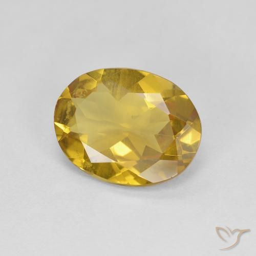 Berilo dorado amarillo natural de 1,84 ct, corte óvalo, VS