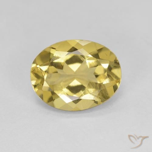 2.39ct Natural Amarillo claro Berilo dorado, Ovalada, VS