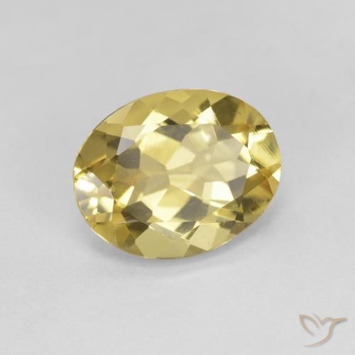 Berilo dorado Amarillo claro natural de 2.39 ct, Ovalada, VS