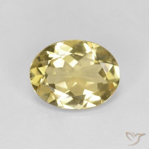 2.18ct Natural Dorado claro Berilo dorado, Ovalada, VS