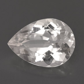 Goshenita blanco natural de 5,26 ct, en forma de pera, VVS-VS