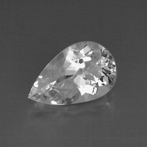 Goshenita blanco natural de 5,15 ct, en forma de pera, VVS-VS
