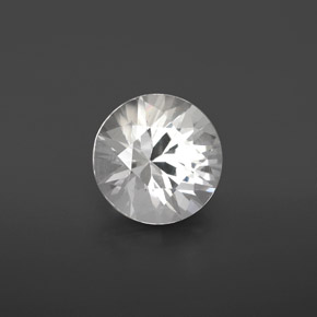 Goshenita blanco natural de 3,18 ct, corte redondo, VVS-VS