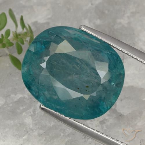 13.98ct Natural Verde azul medio Grandidierita, Ovalada, SI