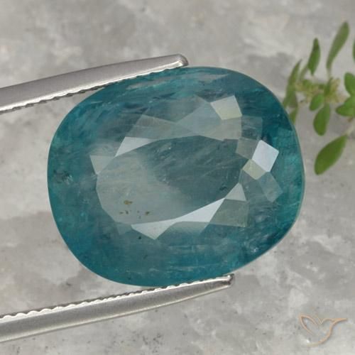 Grandidierita Verde azul medio natural de 13.98 ct, Ovalada, SI